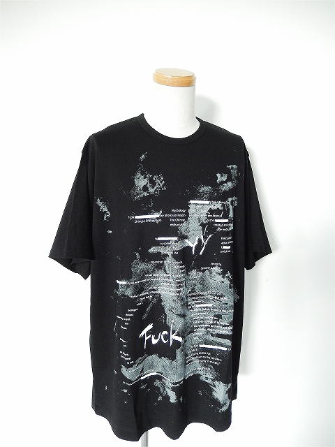Yohji Yamamoto ヨウジヤマモト グラフィックロンT Yohji Yamamoto POUR HOMME 「山本耀司」プリントBIGロング